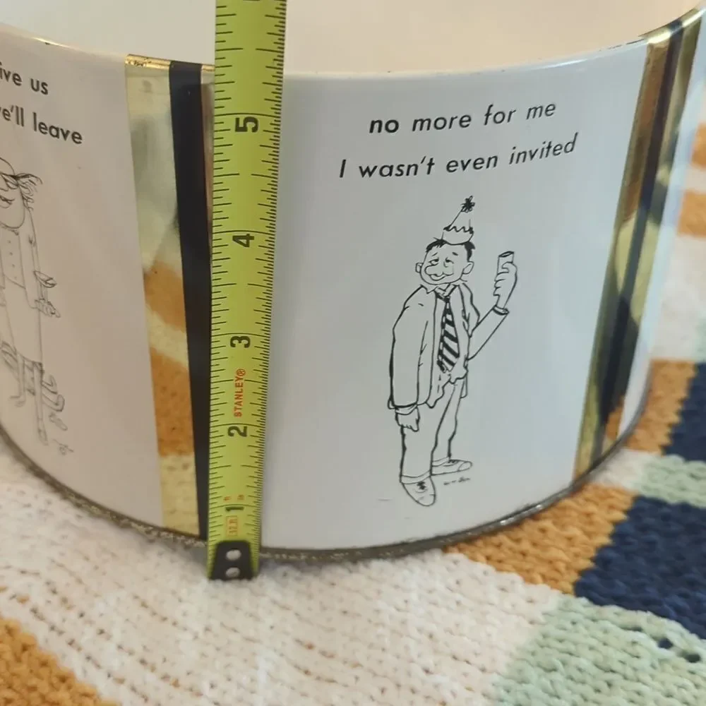 MCM‎ Fabcraft Ice Bucket Funny Cartoon Insulated Metal Cork Barware